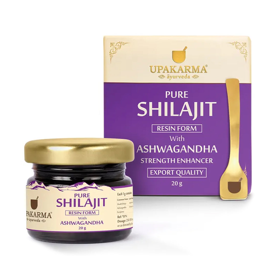 Pure Shilajit Resin Form With Ashwagandha (20Gm) – Upakarma